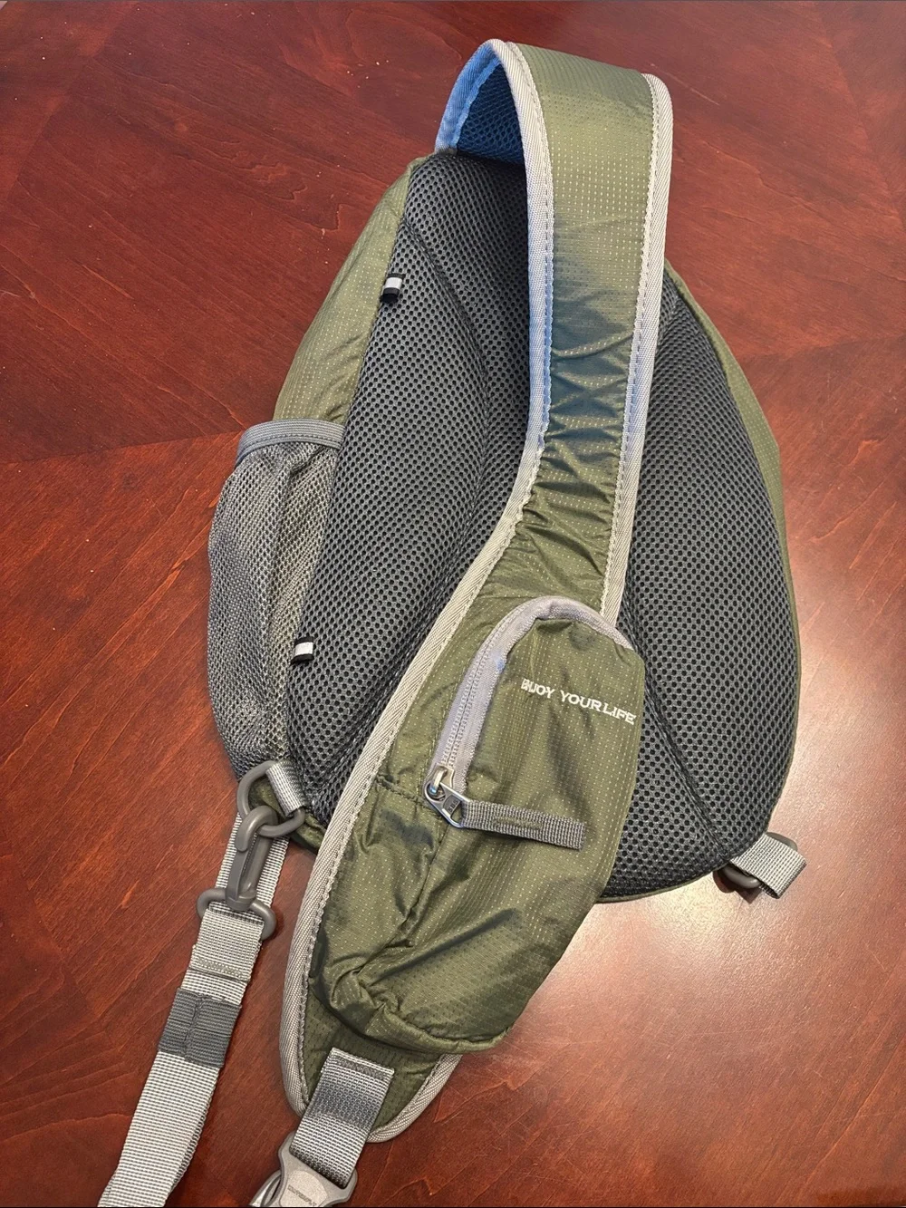 Olive Green Crossbody Sling Bag for Men